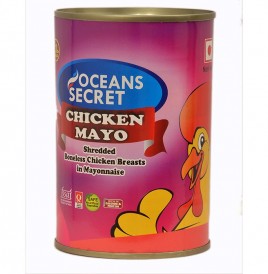 Oceans Secret Chicken Mayo Shredded Boneless Chicken Breasts In Mayonnaise  Tin  400 grams